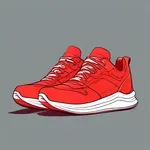 red sneakers image